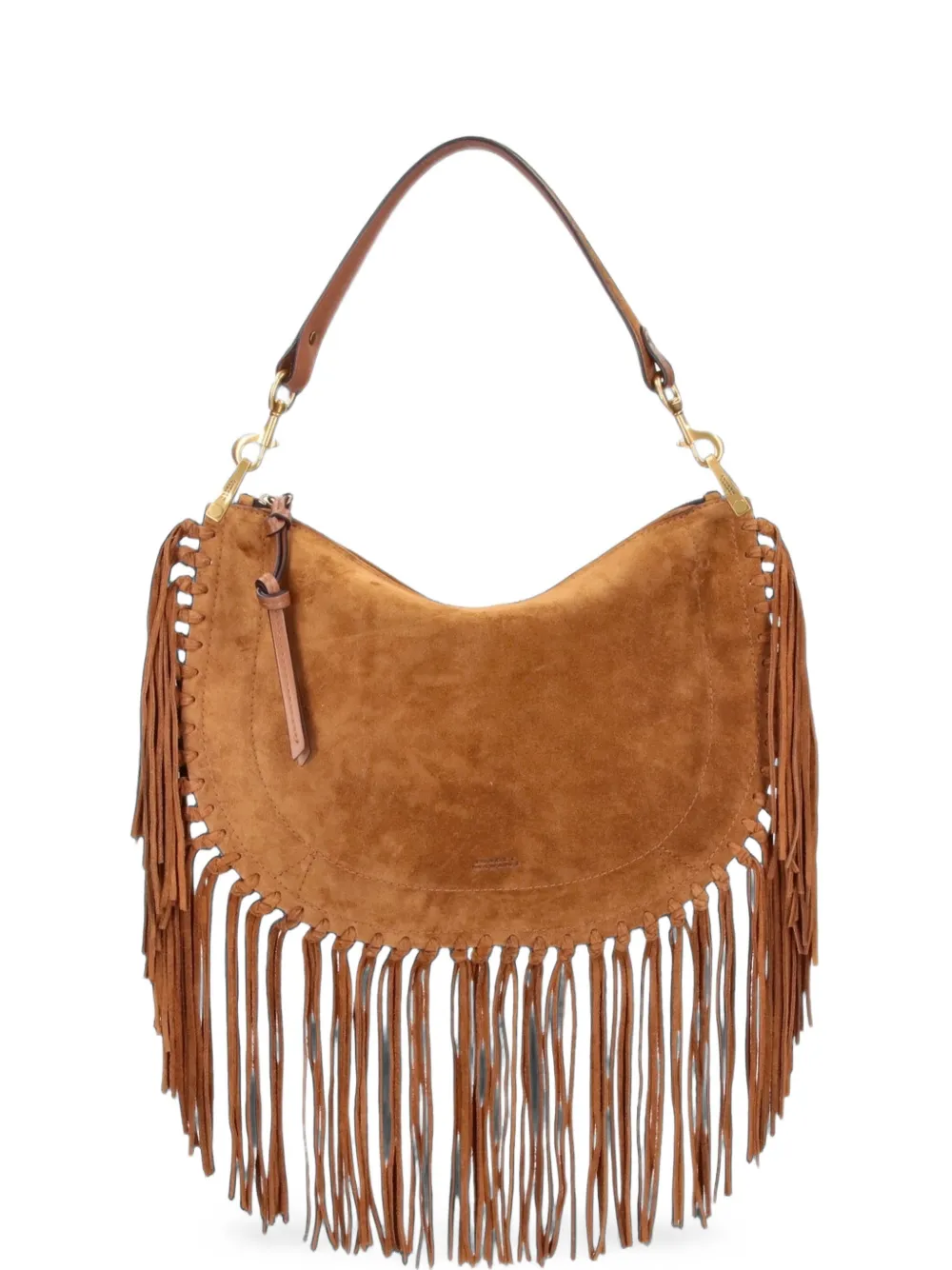 ISABEL MARANT Oskan fringed bag - Marrone
