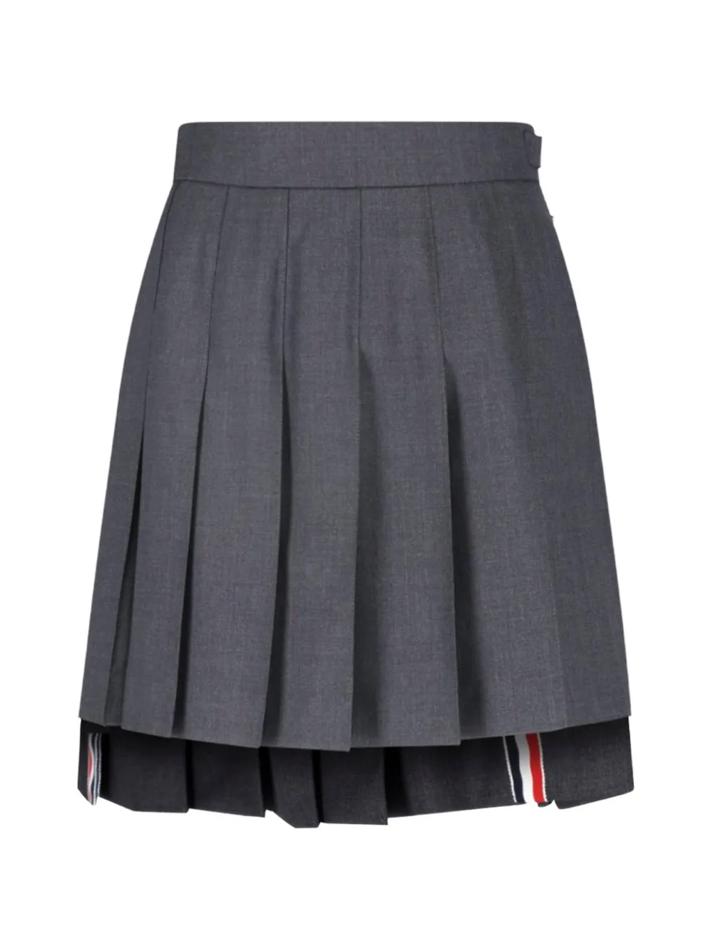 Thom Browne Super 120's twill midi-plooirok Grijs