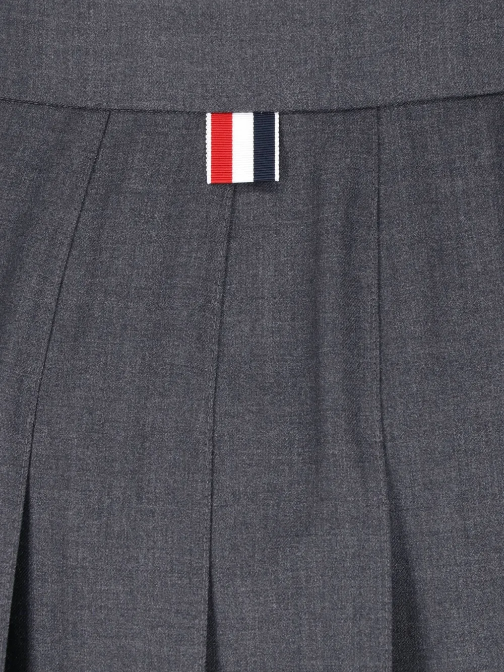 Thom Browne Super 120's twill midi-plooirok Grijs