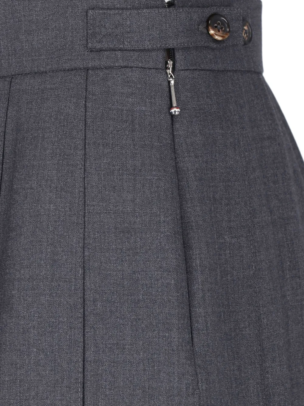 Thom Browne Super 120's twill midi-plooirok Grijs