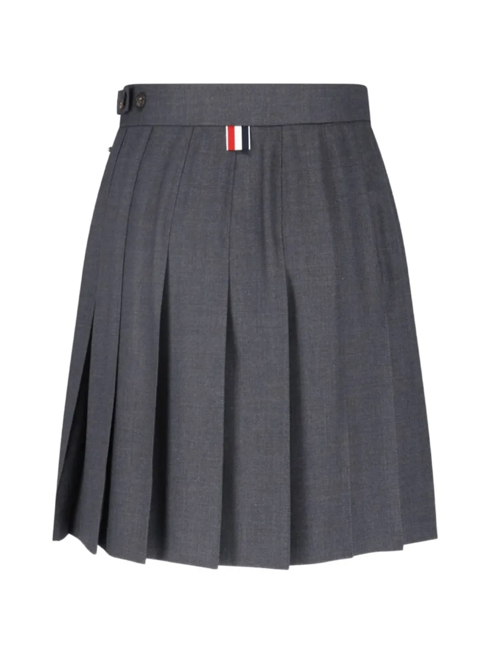 Thom Browne Super 120's twill midi-plooirok Grijs