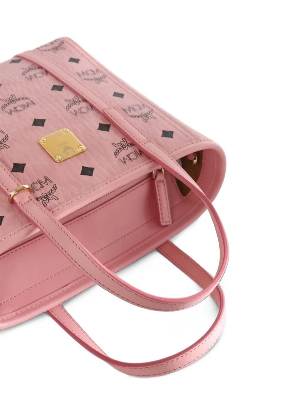 MCM Toni mini-shopper met monogram-print Roze