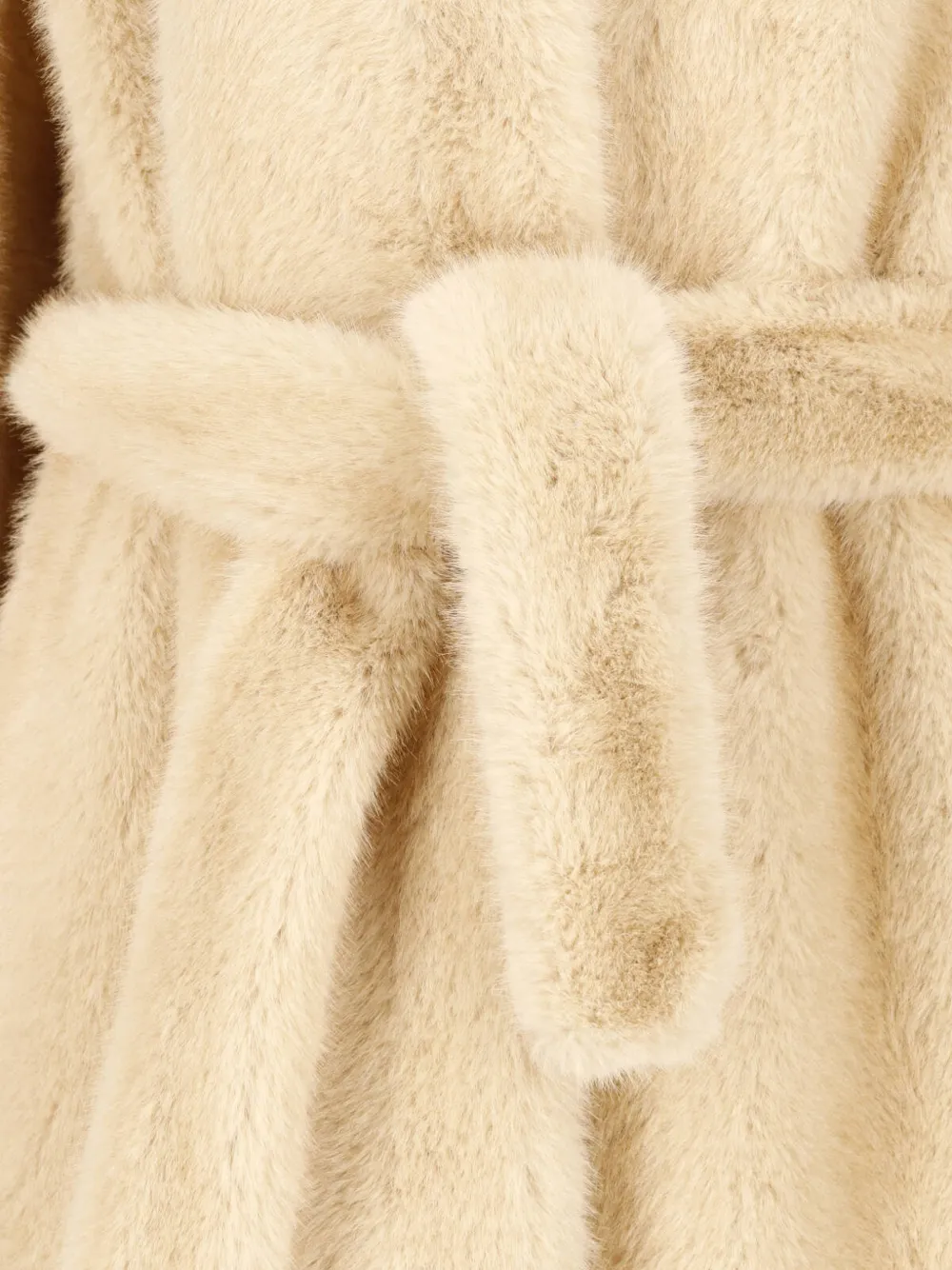 The Frankie Shop Ravello faux-fur robe coat beige