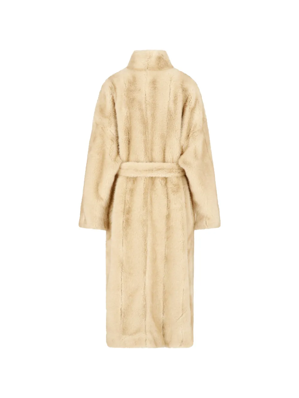 The Frankie Shop Ravello faux-fur robe coat beige