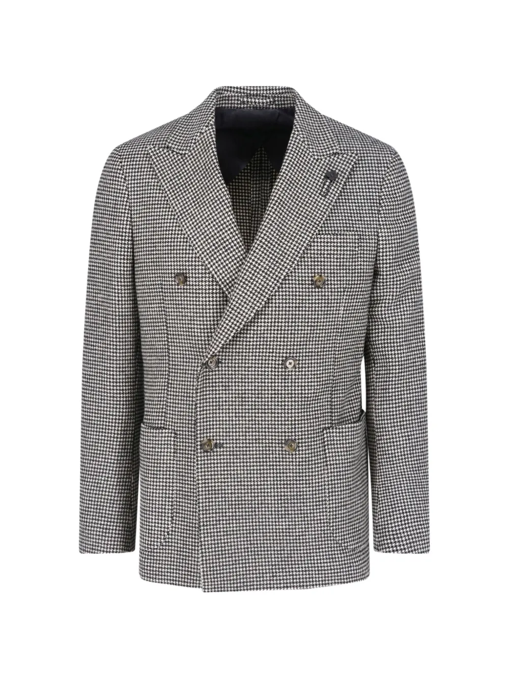 Lardini x Sugar houndstooth double-breasted jacket