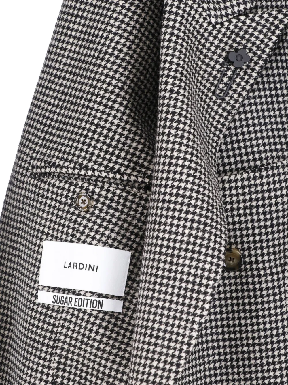 Lardini x Sugar pied-de-poule jack met dubbele rij knopen Grijs