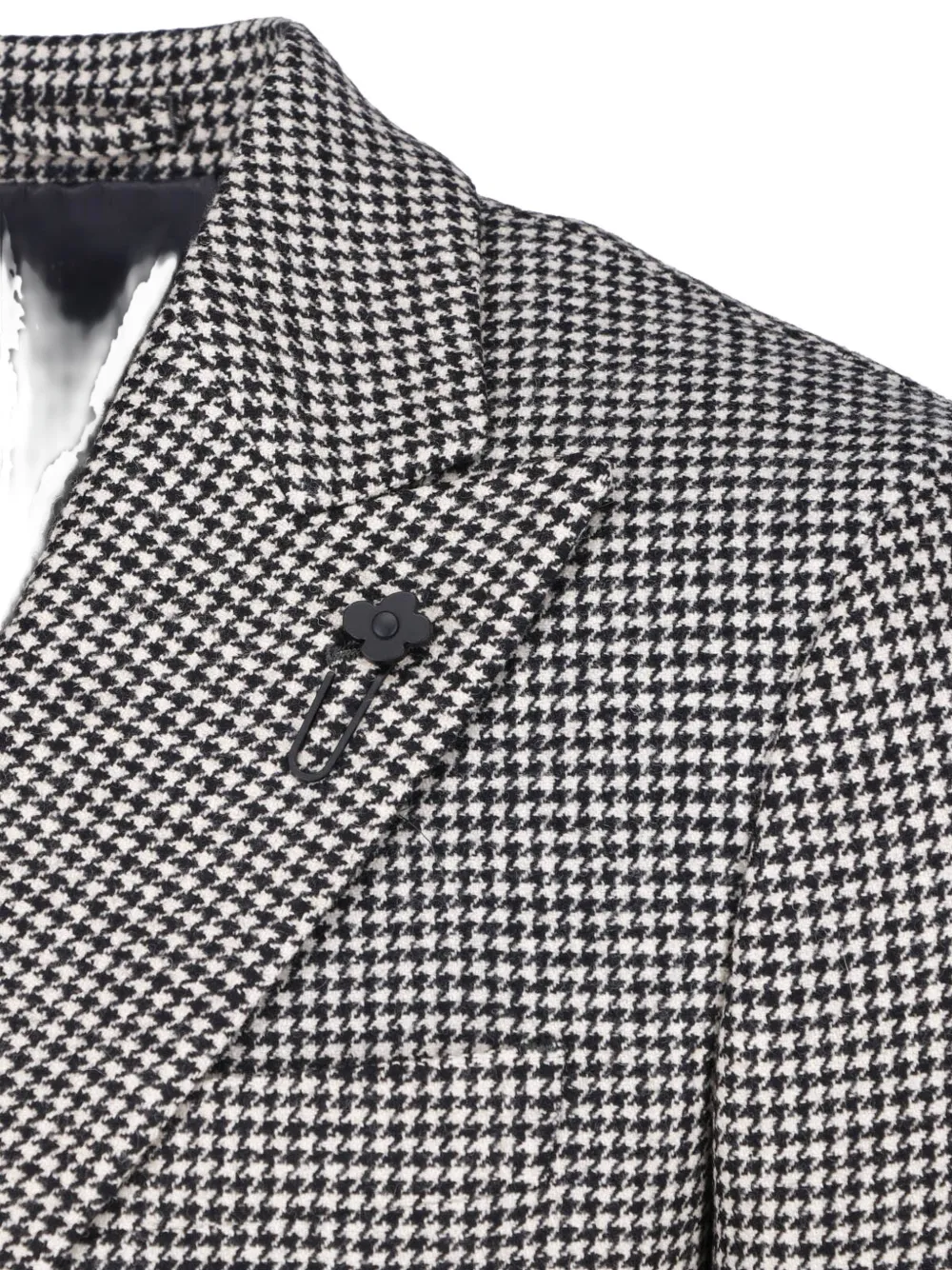 Lardini x Sugar pied-de-poule jack met dubbele rij knopen Grijs