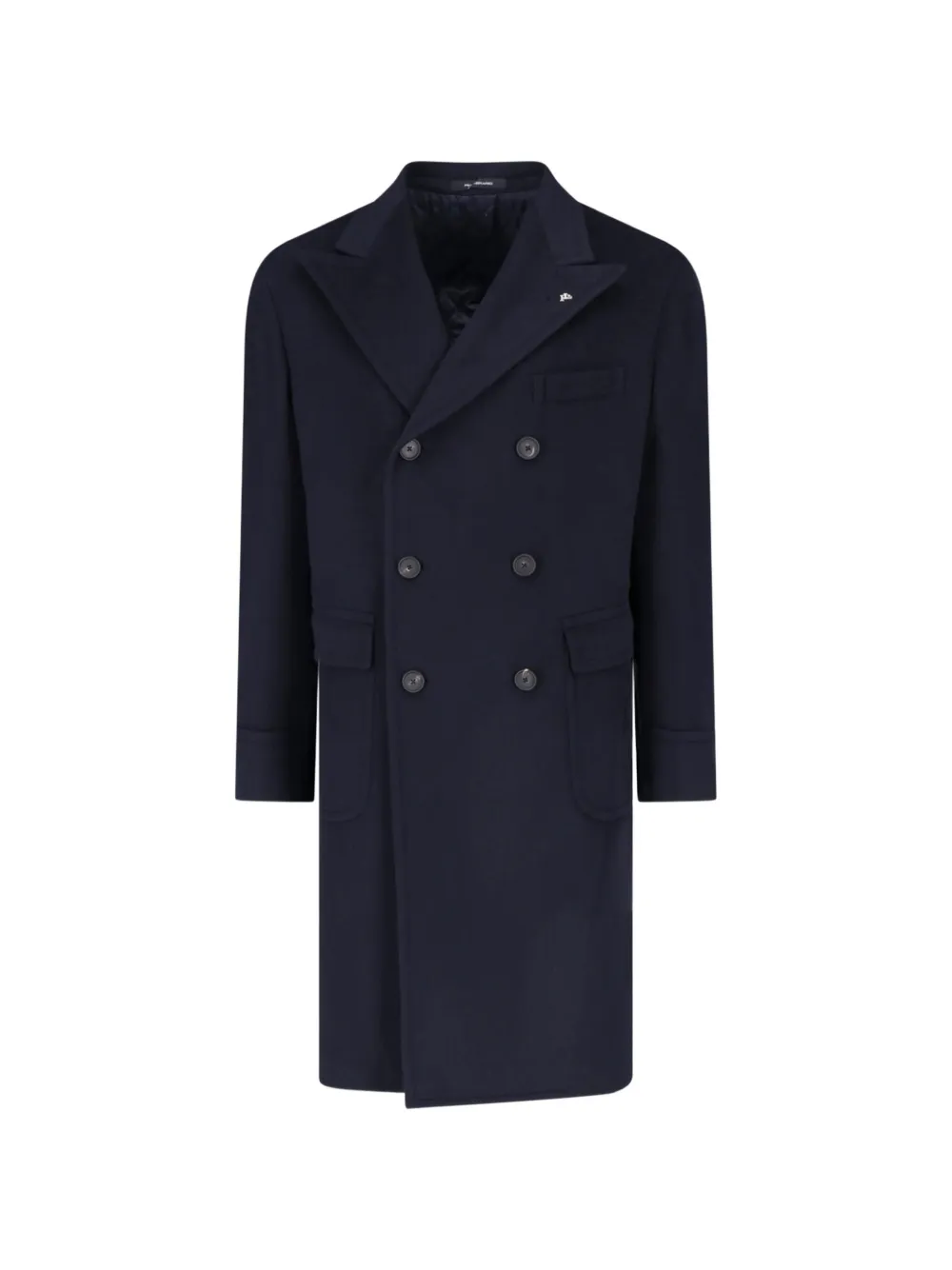 Tagliatore double-breasted cashmere coat - Blue