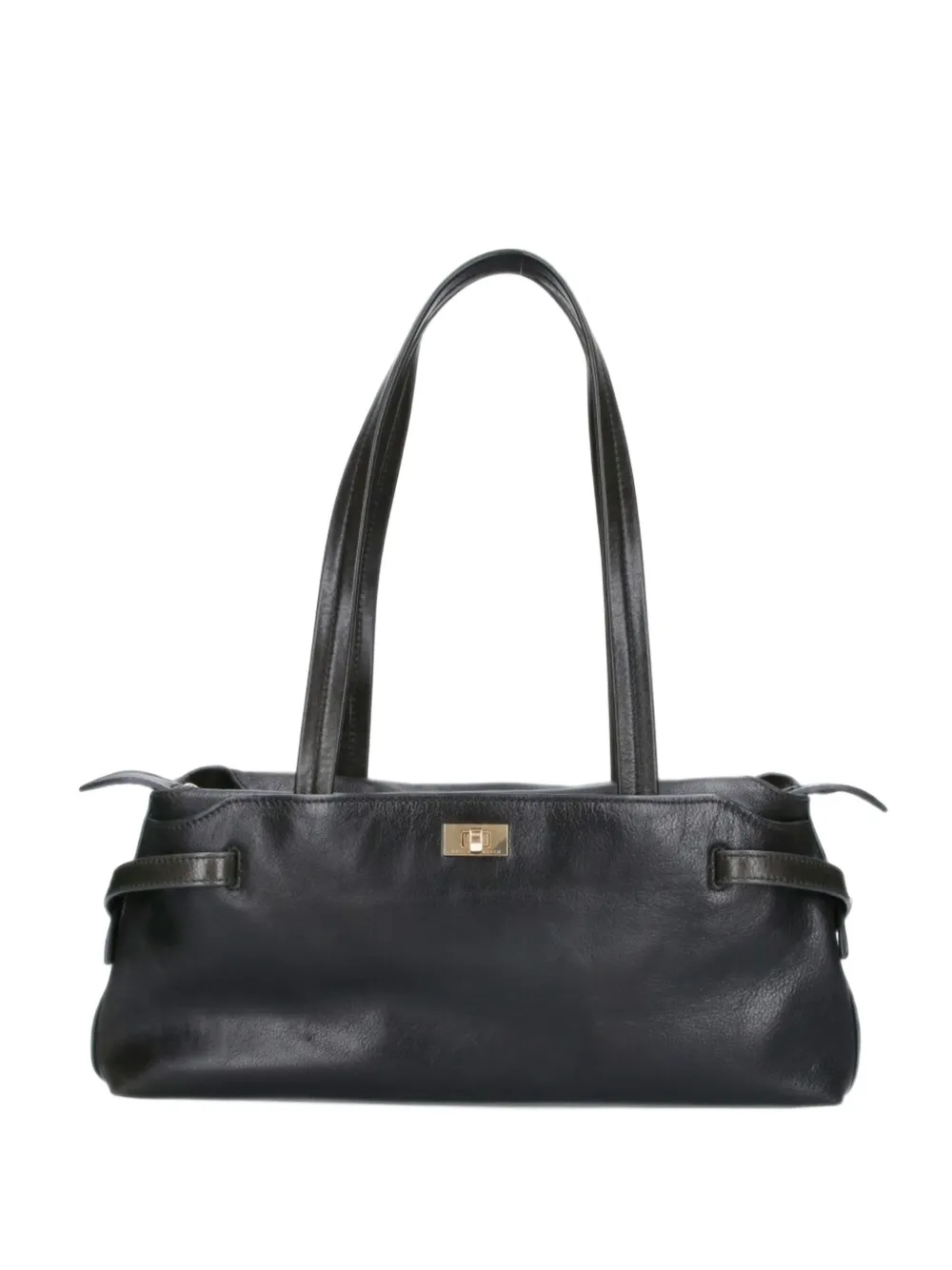 Anya Hindmarch Wilson twist-lock leather tote bag Zwart