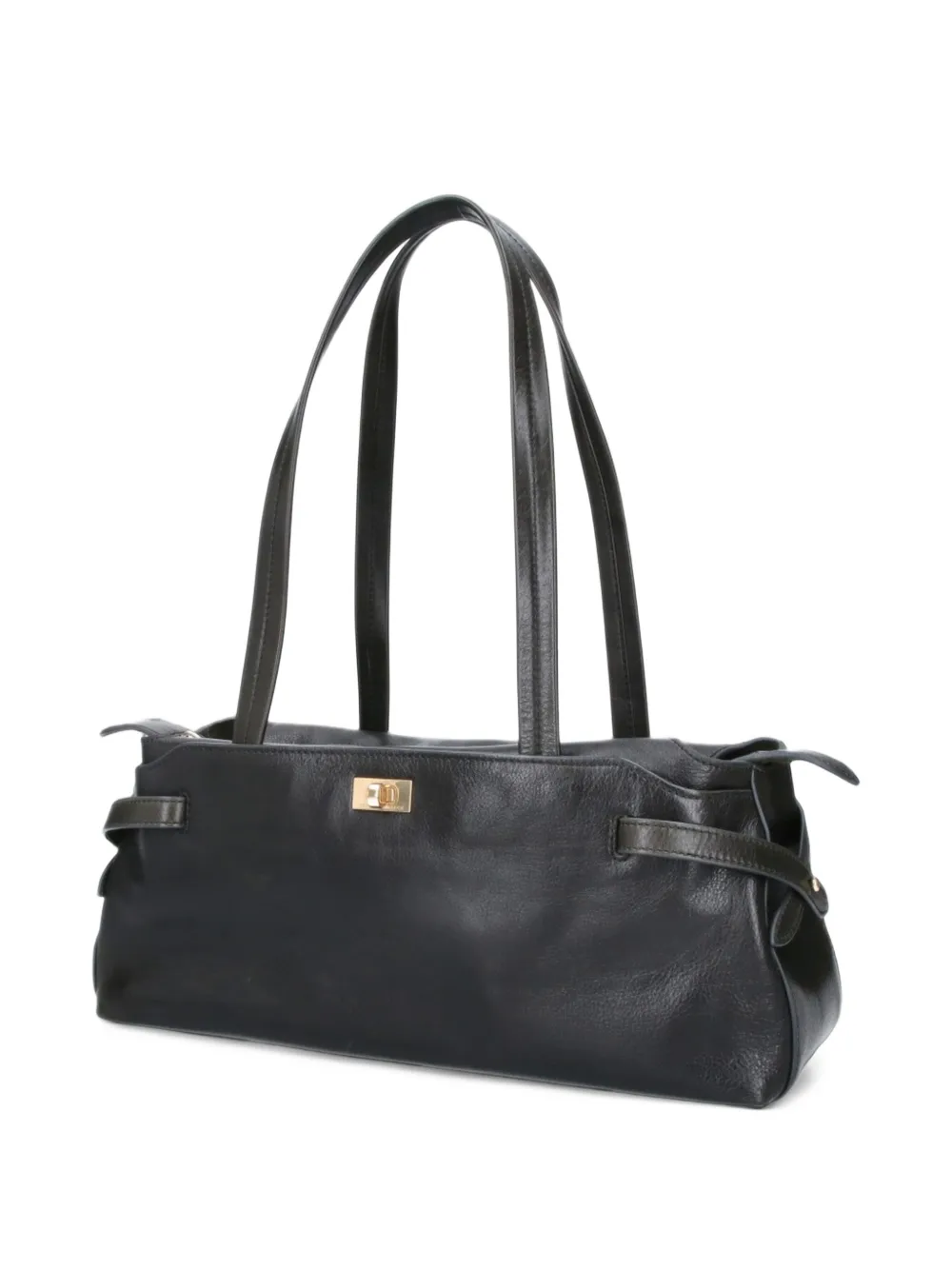 Anya Hindmarch Wilson twist-lock leather tote bag Zwart