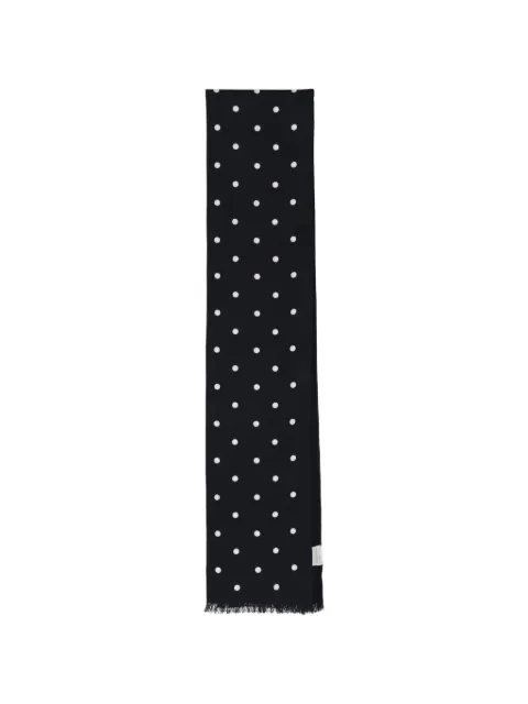 Destin polka-dot frayed scarf