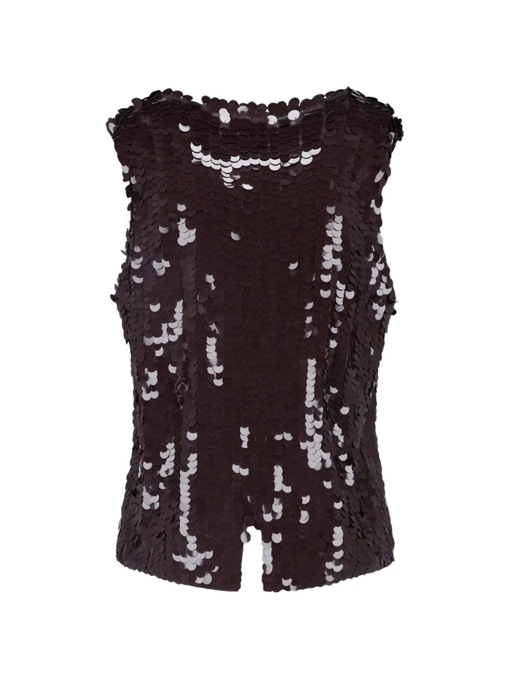 P.A.R.O.S.H. Blouse met strik aan de voorkant en verfraaid met pailletten Bruin