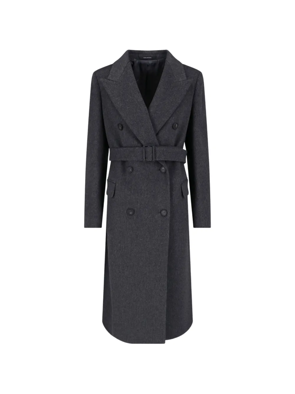 Tagliatore Jole belted double-breasted coat Grijs