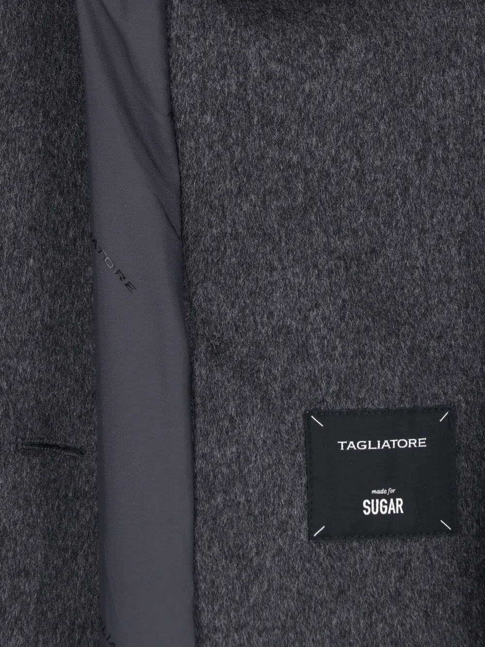 Tagliatore Jole belted double-breasted coat Grijs