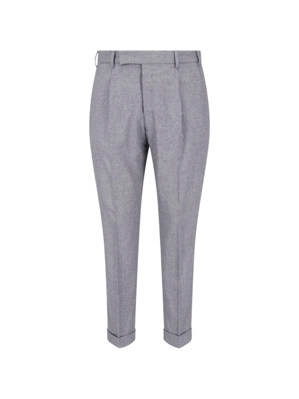 PT Torino pleated turn-up trousers - Grigio
