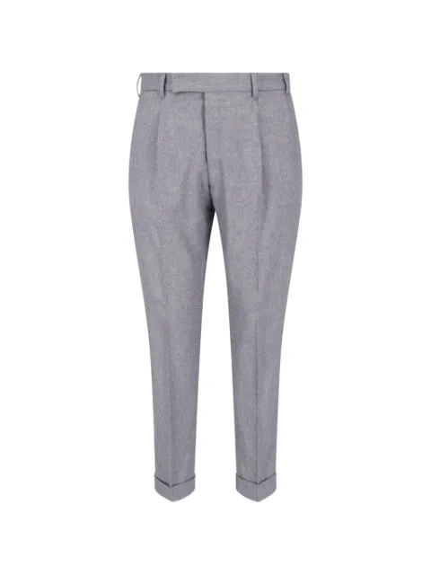 PT Torino pantalon plissé à ourlet retroussé