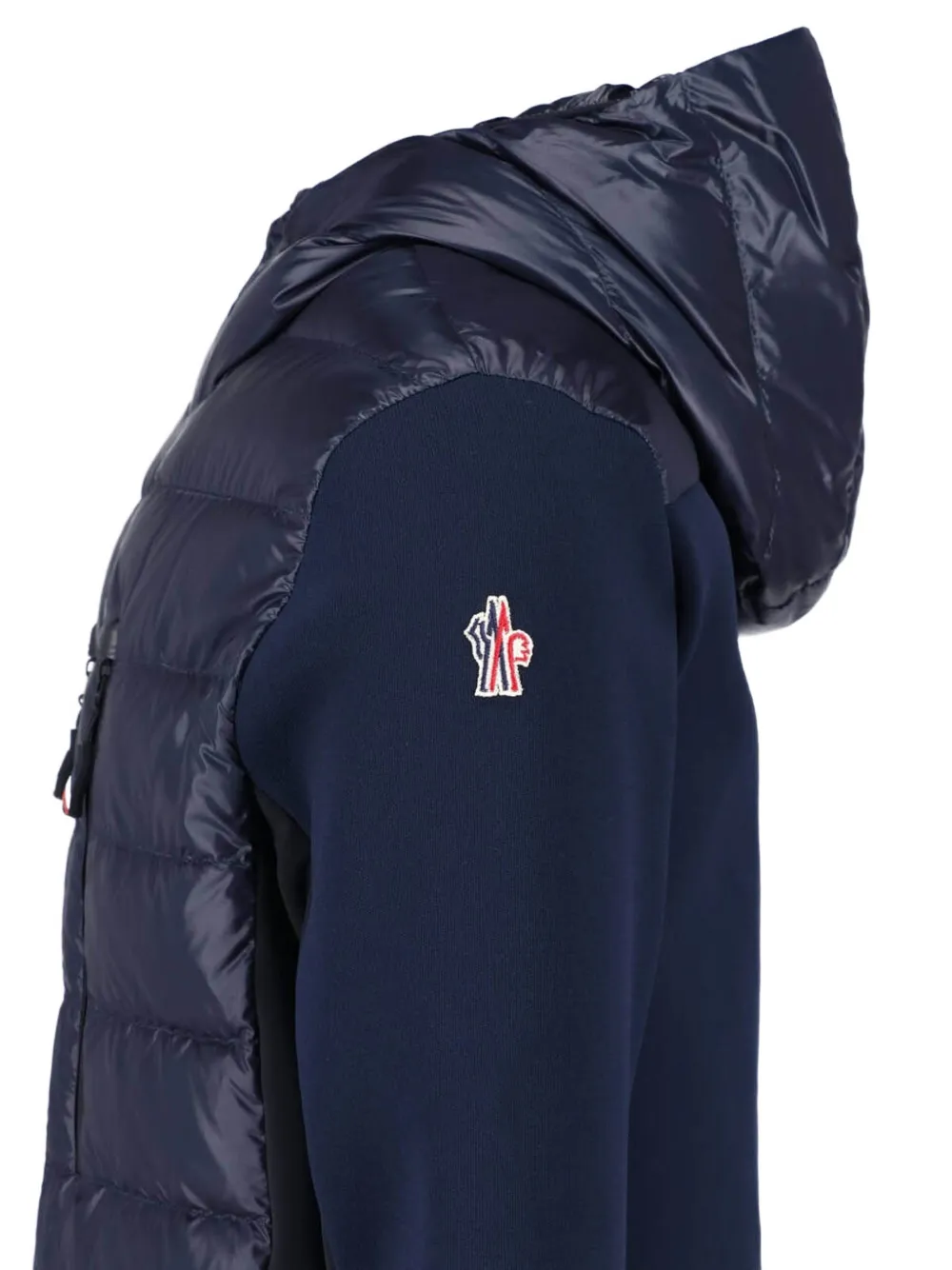 Moncler Grenoble quilted hooded sweater Blauw