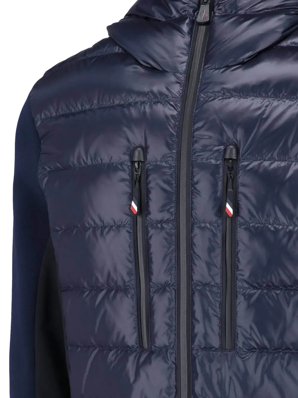 Moncler Grenoble quilted hooded sweater Blauw