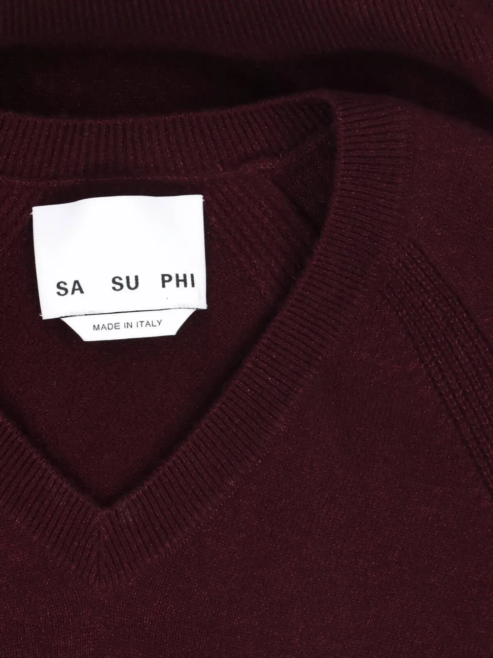 SA SU PHI Trui met V-hals en lange mouwen Rood