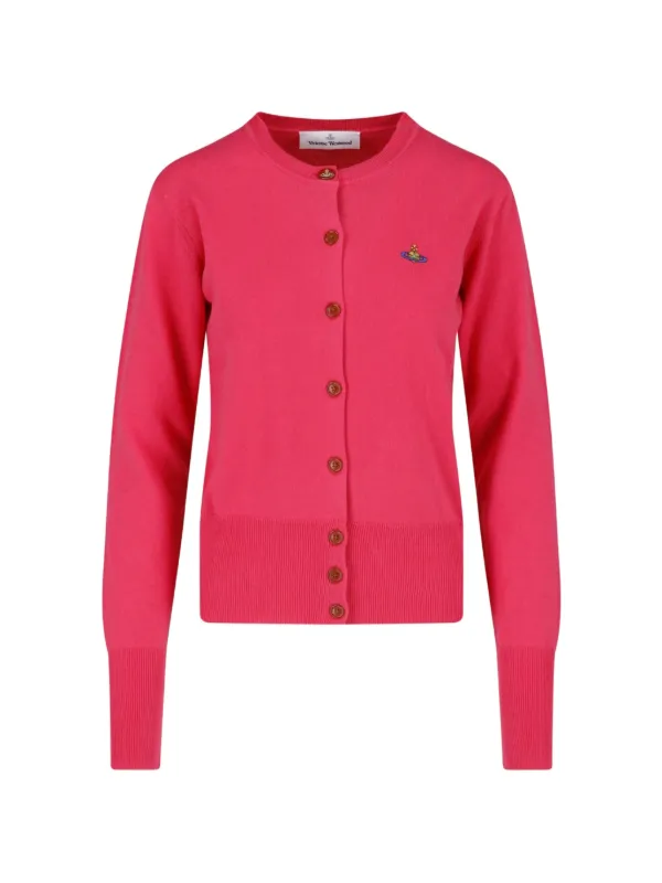 Vivienne Westwood Bea Crew Neck Cardigan in Pink