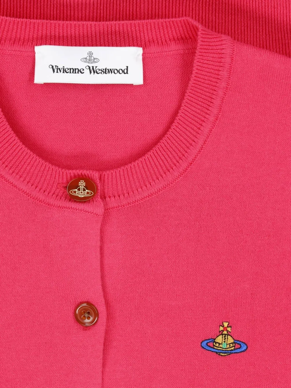 Vivienne Westwood Bea crew neck cardigan Roze