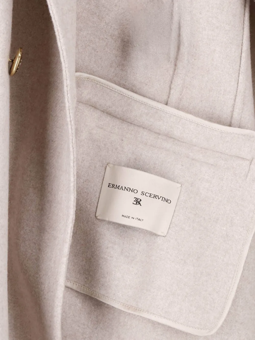 Ermanno Scervino double-breasted button-down coat Beige