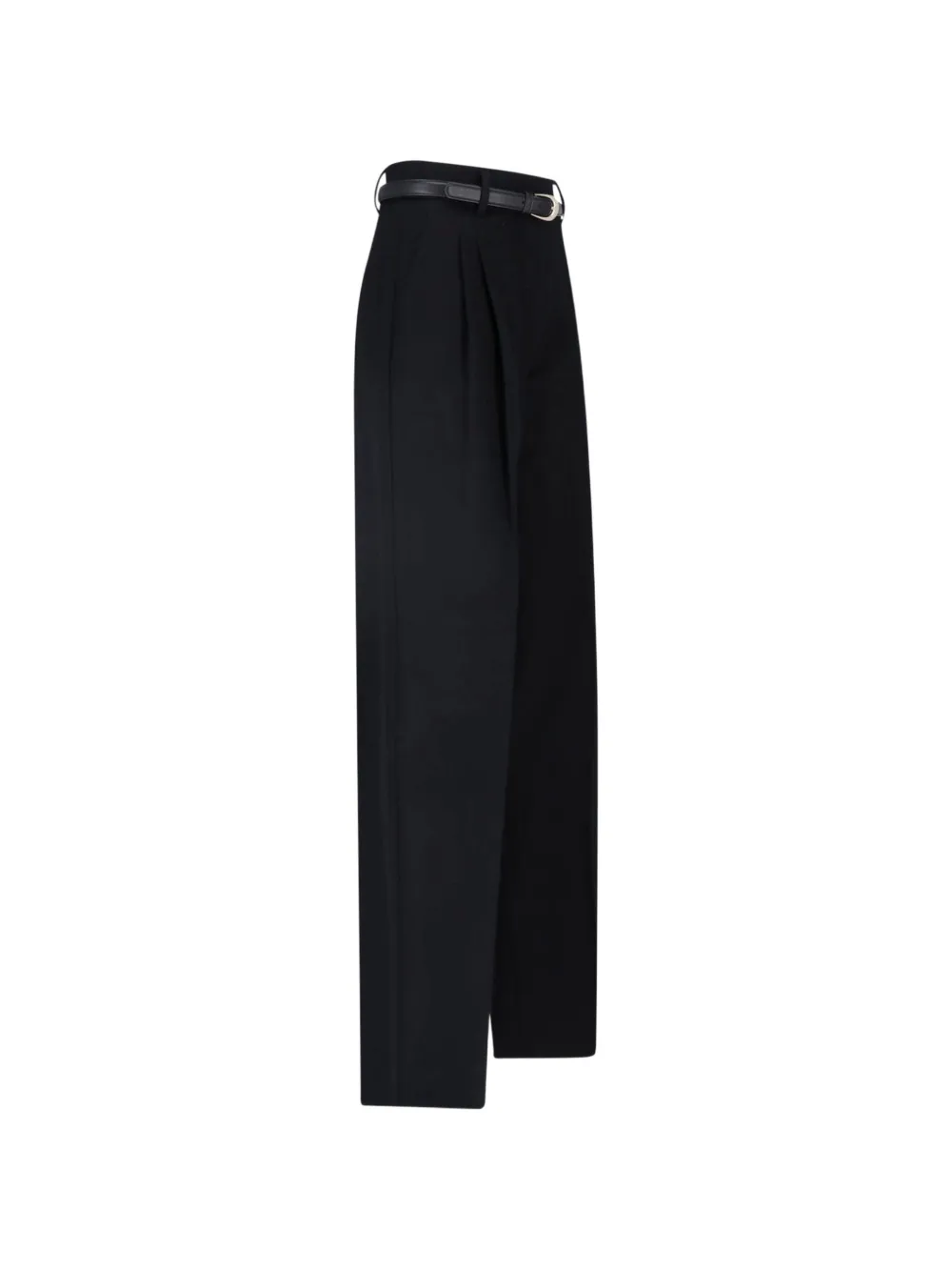 Max Mara Geplooide pantalon met ceintuur Zwart