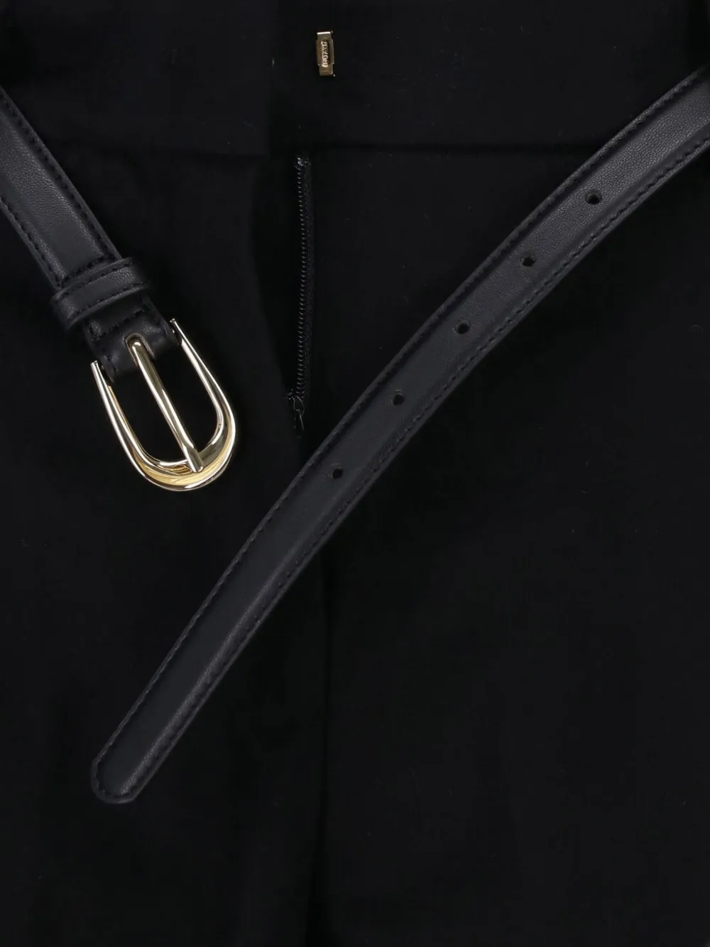 Max Mara Geplooide pantalon met ceintuur Zwart
