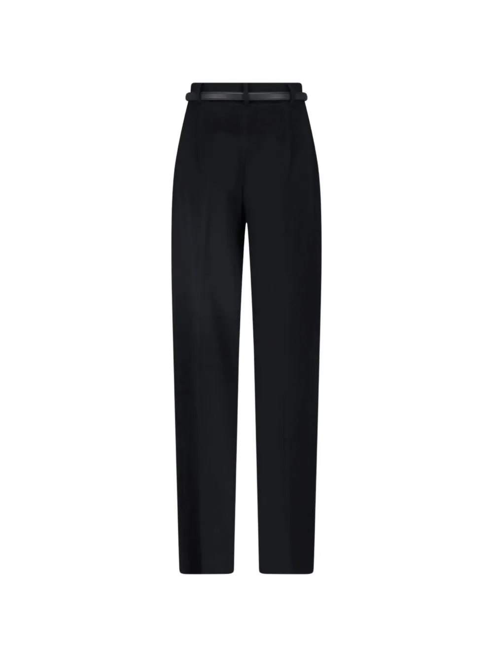 Max Mara Geplooide pantalon met ceintuur Zwart