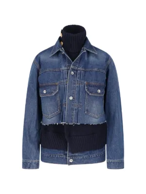 Sacai ✰サカイ《未使用　美品　コレクション　デニム　ジャケット　ワンピース sacai（サカイ）デニムジャケット - FARFETCH