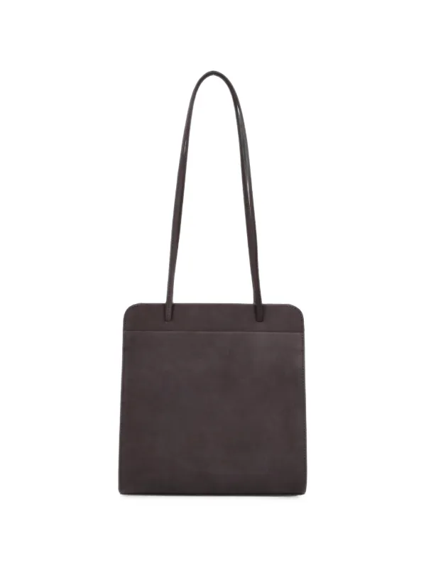 Fane Lisse Nubuck Leather Shoulder Bag in Brown