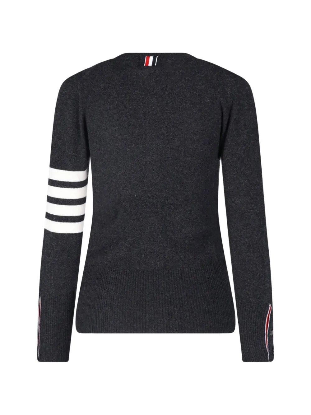 Thom Browne 4-Bar klassiek kasjmier vest met V-hals Grijs