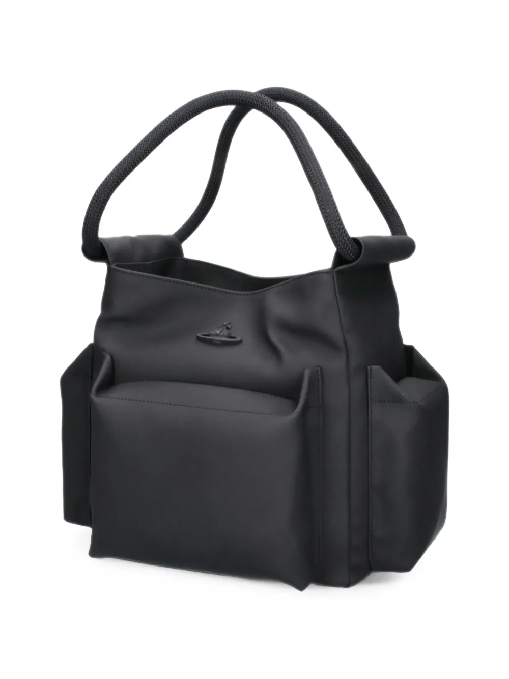 Vivienne Westwood Alton Orb shopper met touwhandvat en plakkaat Zwart
