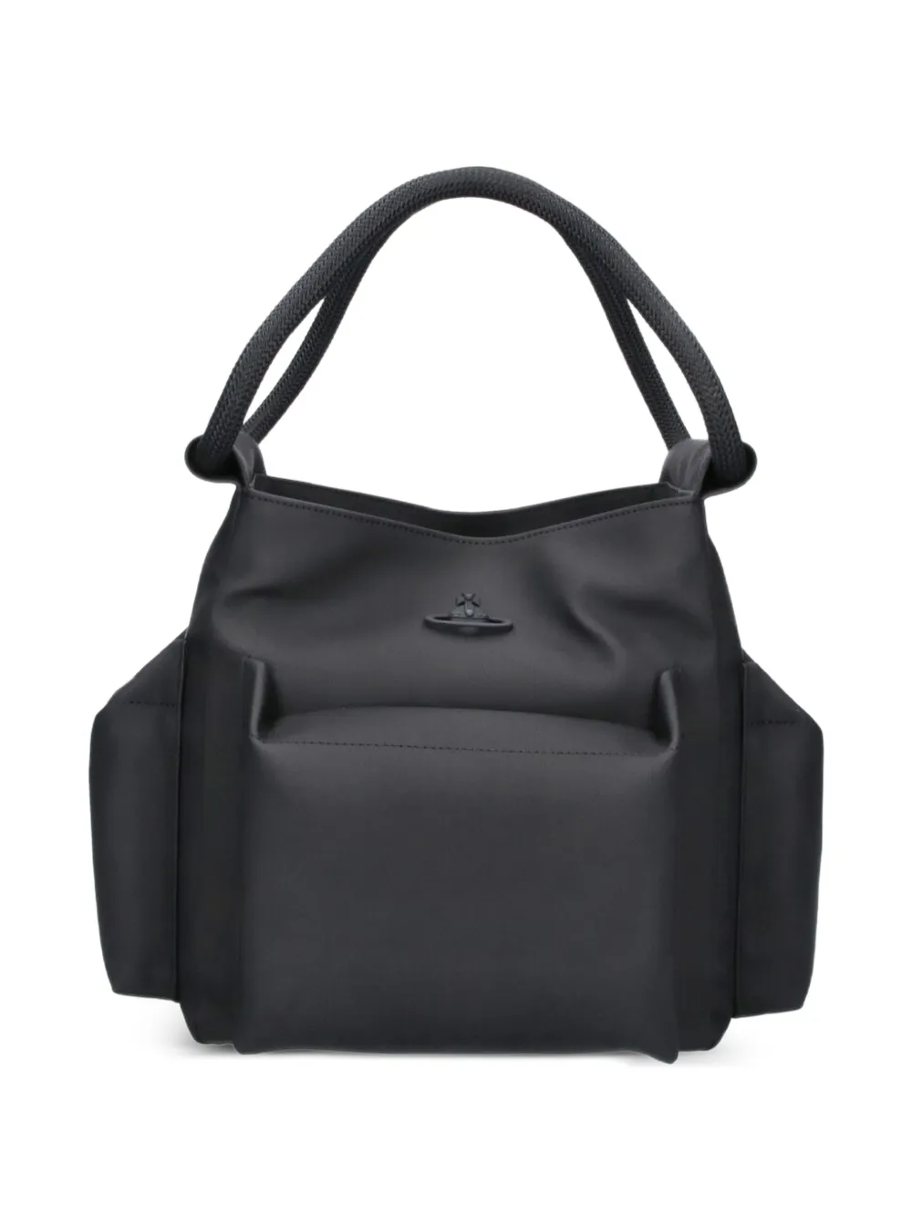 Vivienne Westwood Alton Orb plaque rope-handle tote bag - Nero