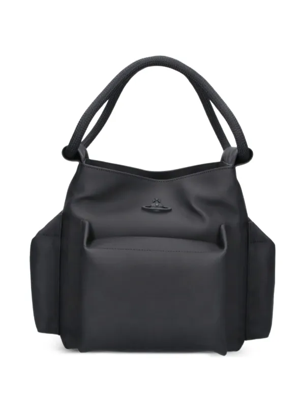 Vivienne Westwood Alton Orb Plaque Rope-handle Tote Bag in Black