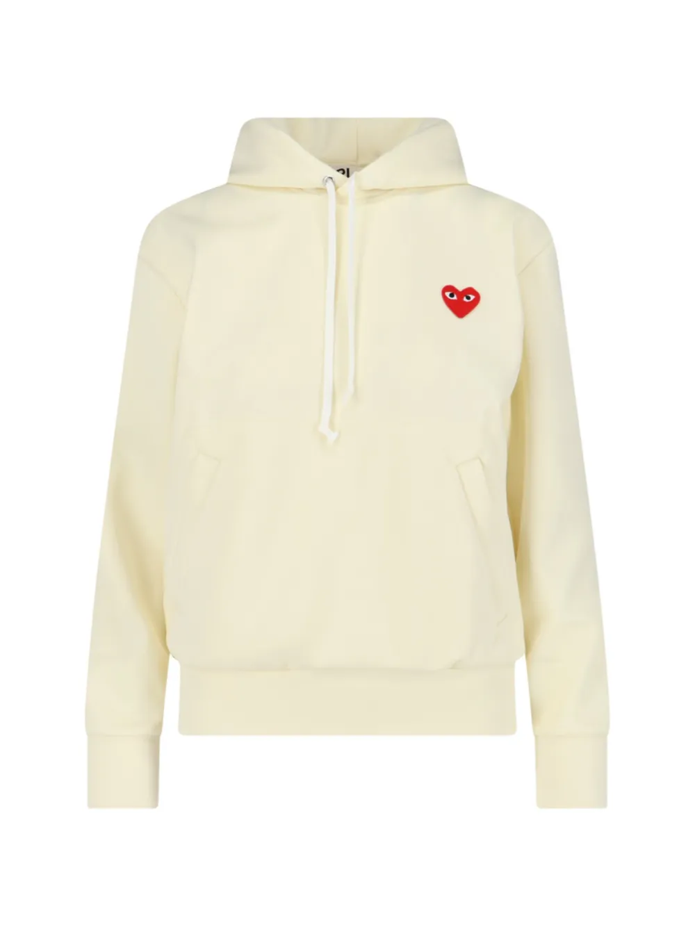 Comme Des Garçons Play Hoodie met hartpatch Geel