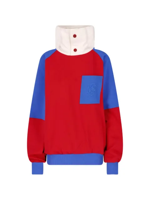 Stella McCartney SMC crest panel high-neck sweatshirt