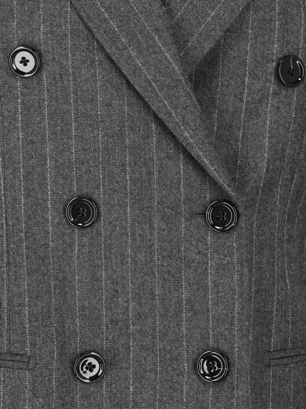 Lardini Pinstripe Double-breasted Jacket in Grey, view 5