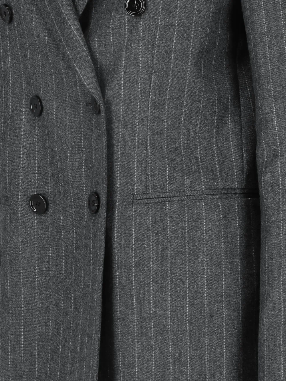 Lardini Pinstripe Double-breasted Jacket in Grey, view 3