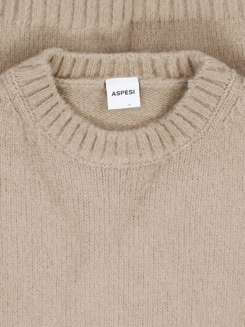 ASPESI Trui met ronde hals Beige
