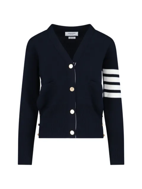Thom Browne 4-Bar stripe V-neck cardigan