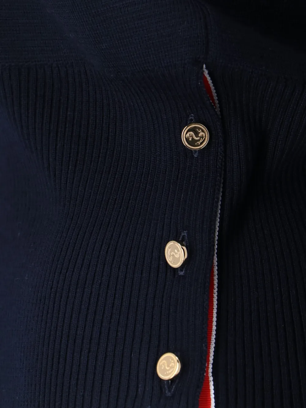 Thom Browne Vest met 4-bar strepen Blauw