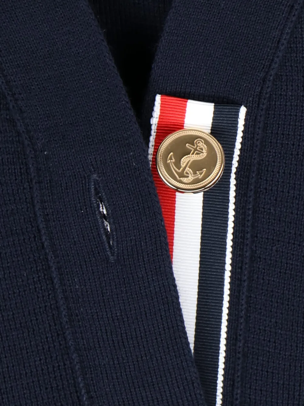 Thom Browne Vest met 4-bar strepen Blauw