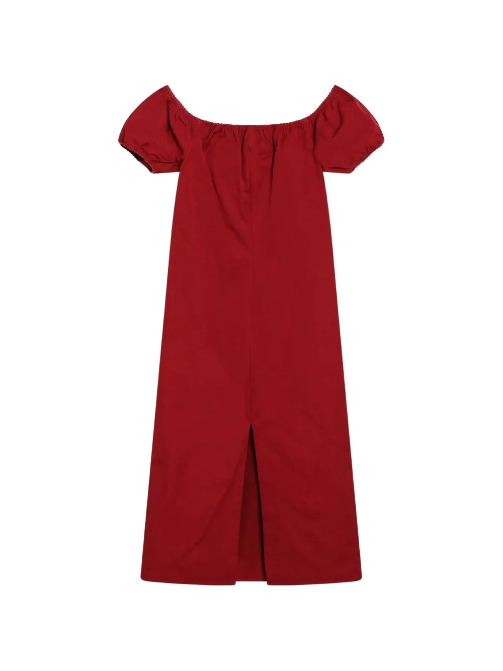 Miu Popeline jurk Rood