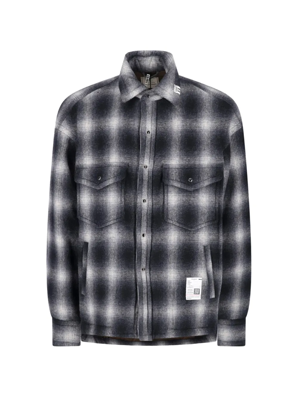 Maison MIHARA YASUHIRO stripe puffer shirt