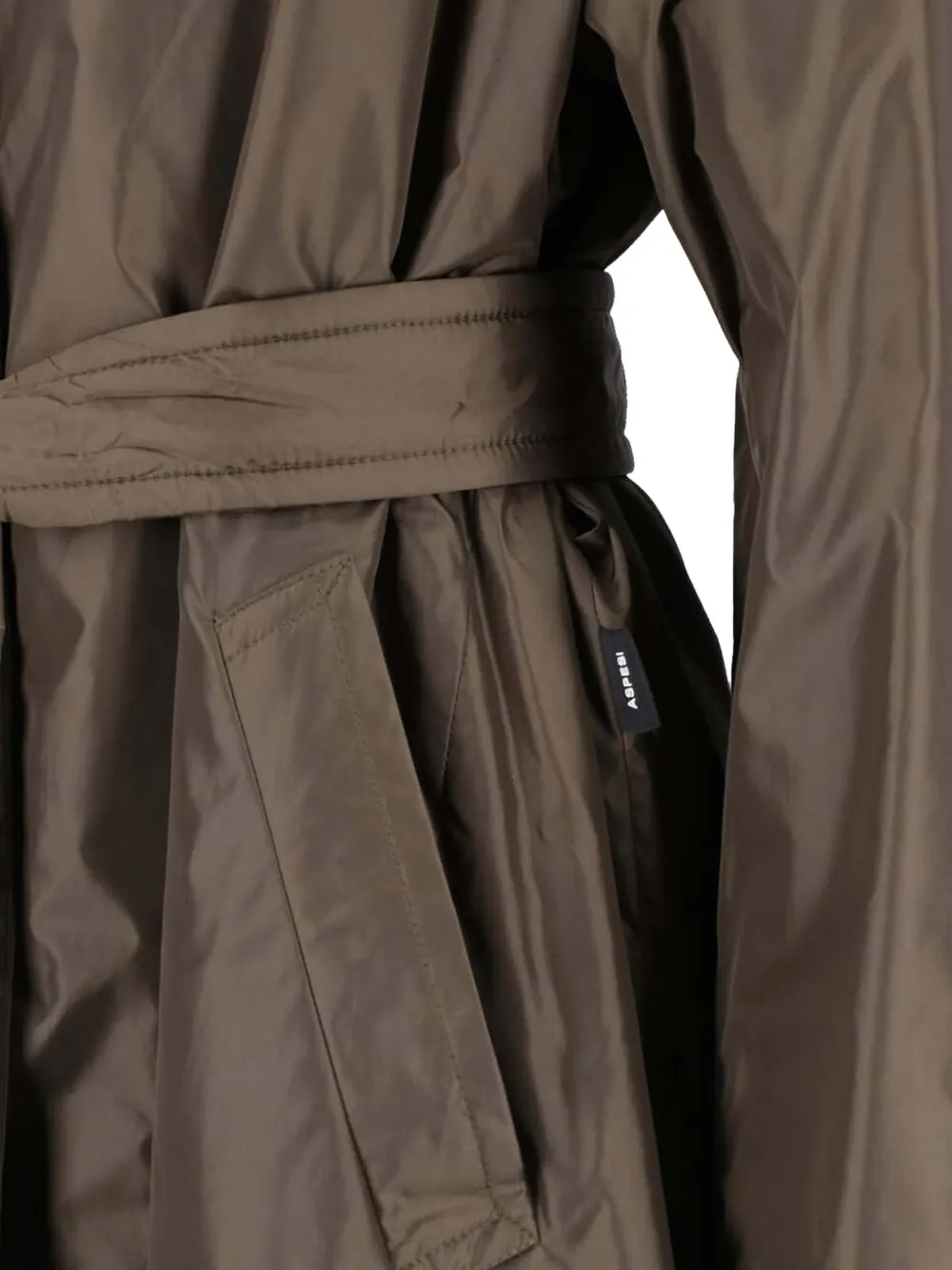 ASPESI Trenchcoat met raglan mouwen en ceintuur Bruin