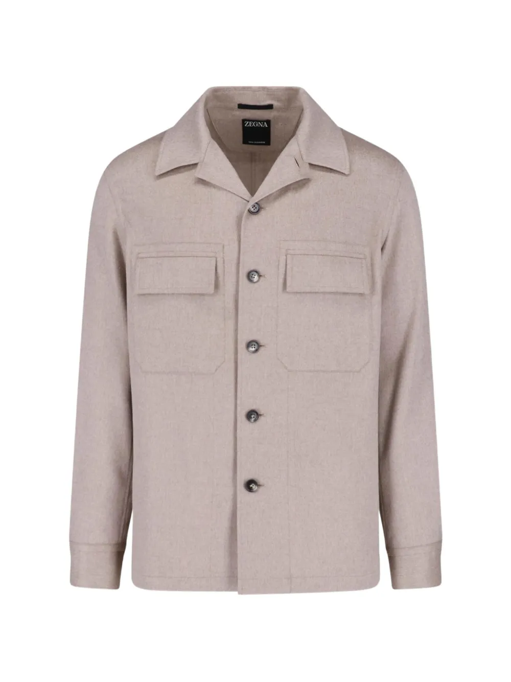 Zegna Oasi Cashmere flap-pocket shirt
