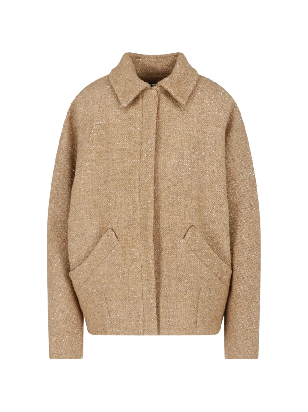 Kiton sequin-embellished bouclé jacket - Toni neutri