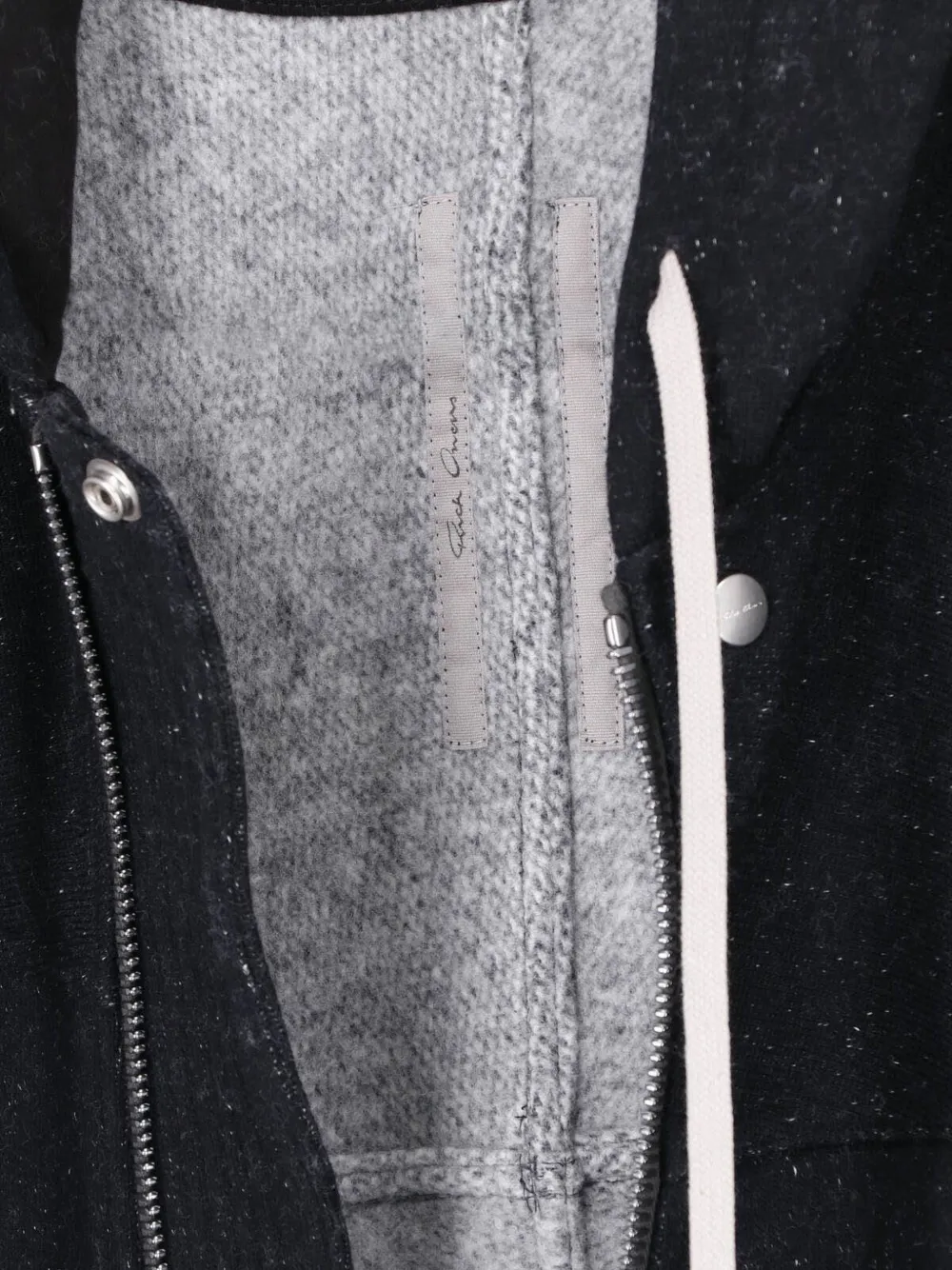 Rick Owens Hoodie met rits Zwart