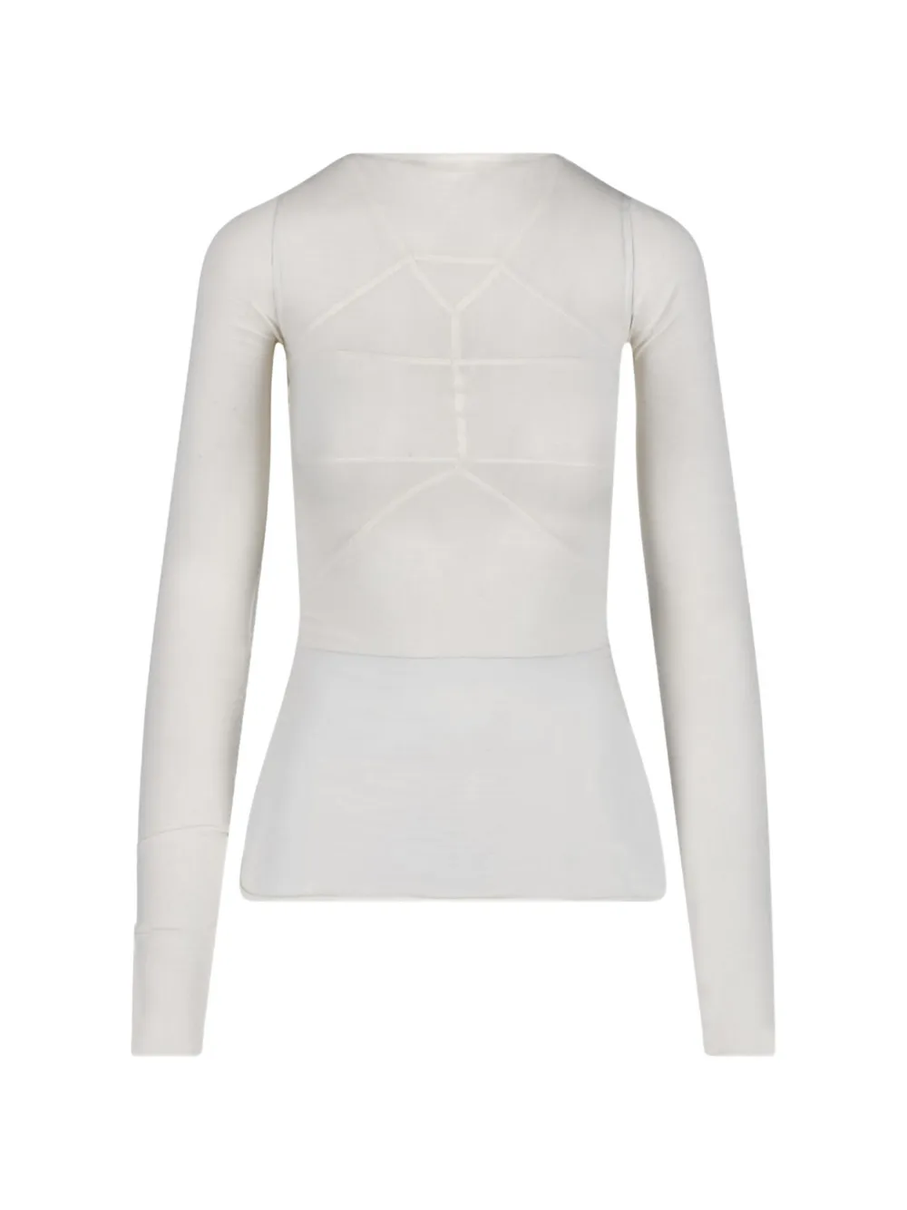 Rick Owens seam-detail long-sleeve T-shirt - Weiß